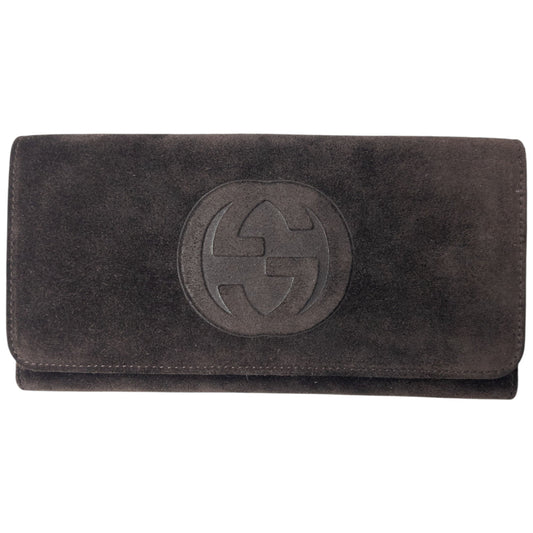 Vintage 2000s Gucci Embossed Suede Purse