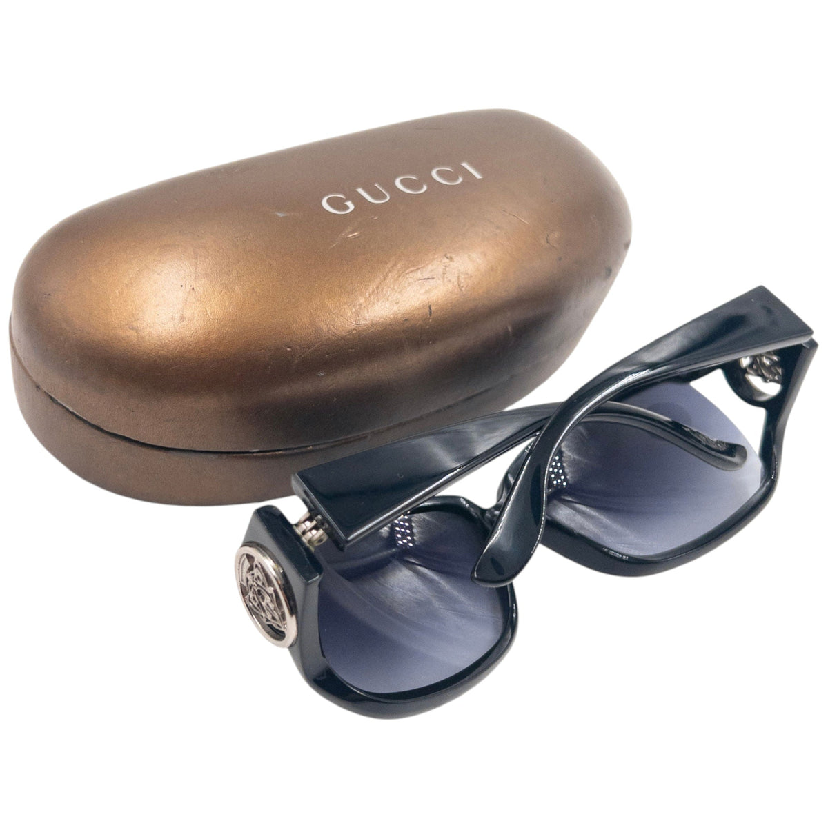 Vintage 2000s Gucci Heart Sunglasses | O/S, Black