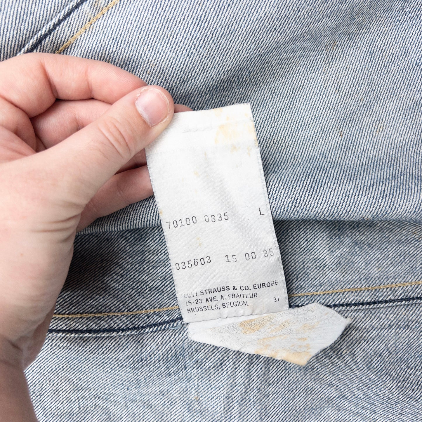 Vintage 2000s Levi's Engineered Garments Distressed Denim Jacket Size M | Medium, Blue