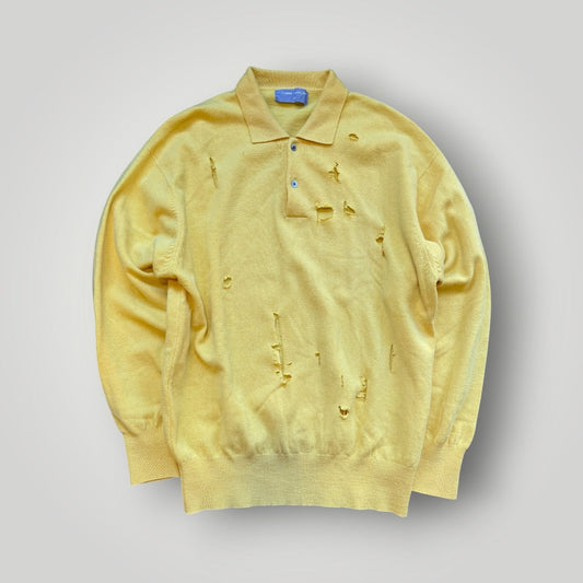 Comme des Garçons Homme AW/1990 Wool Knit Polo L | O/S, Tan