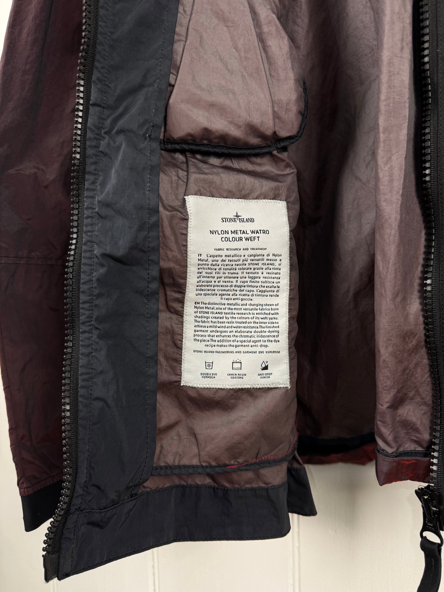 Stone Island Nylon Metal Weft Jacket (XXL) | Default Title, Burgundy