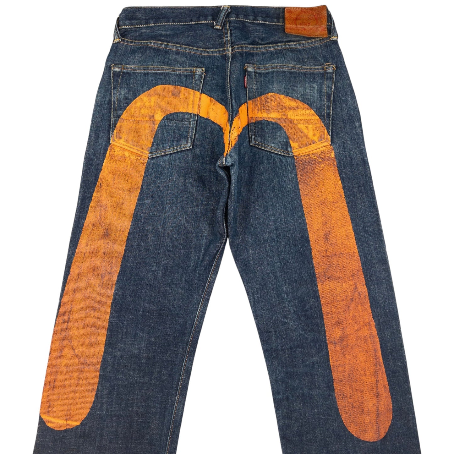 Vintage Evisu Painted Daicock Japanese Denim Jeans Size W30