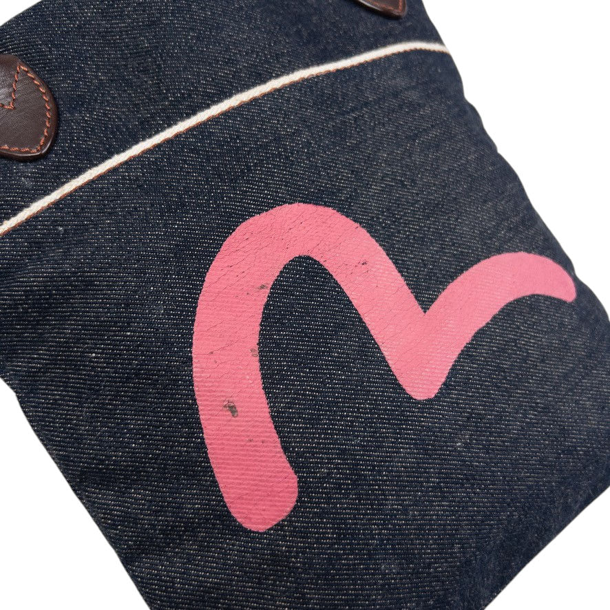 Vintage Evisu Gull Japanese Denim Handbag | O/S, Navy