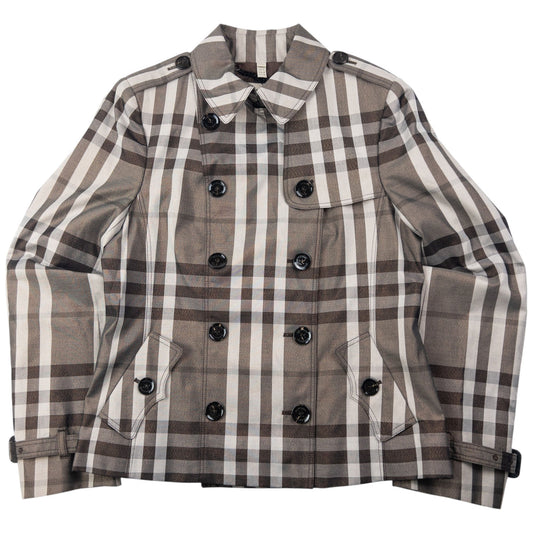 Vintage Burberry Nova Check Button Up Jacket Womens Size M | Medium, Brown