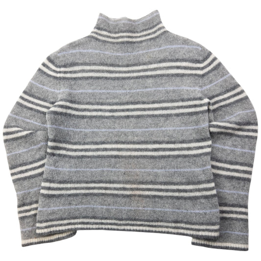 Vintage 2000s Burberry Striped Lightweight Cashmere Knit Jumper Womens Size S