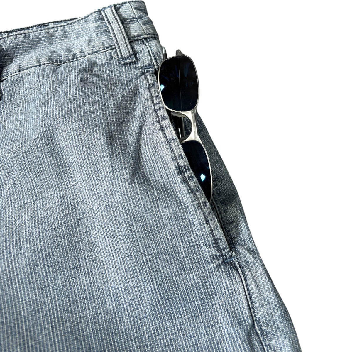 Armani Jeans 00’s Pinstripe Cotton Shorts W30 | W30, Blue