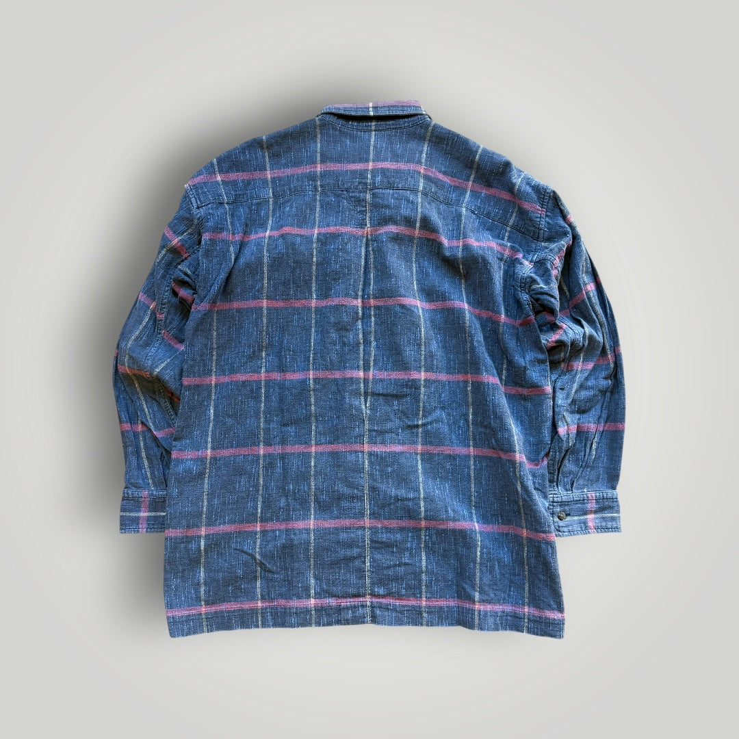 1980's Issey Miyake Button Up Shirt M/L | O/S, Blue