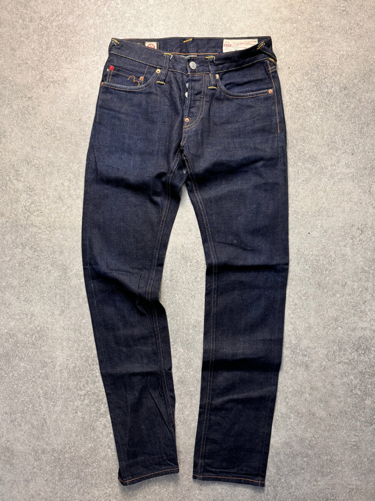 Evisu Lot. 2010 Paisely Logo Pockets Skinny Fit Jeans