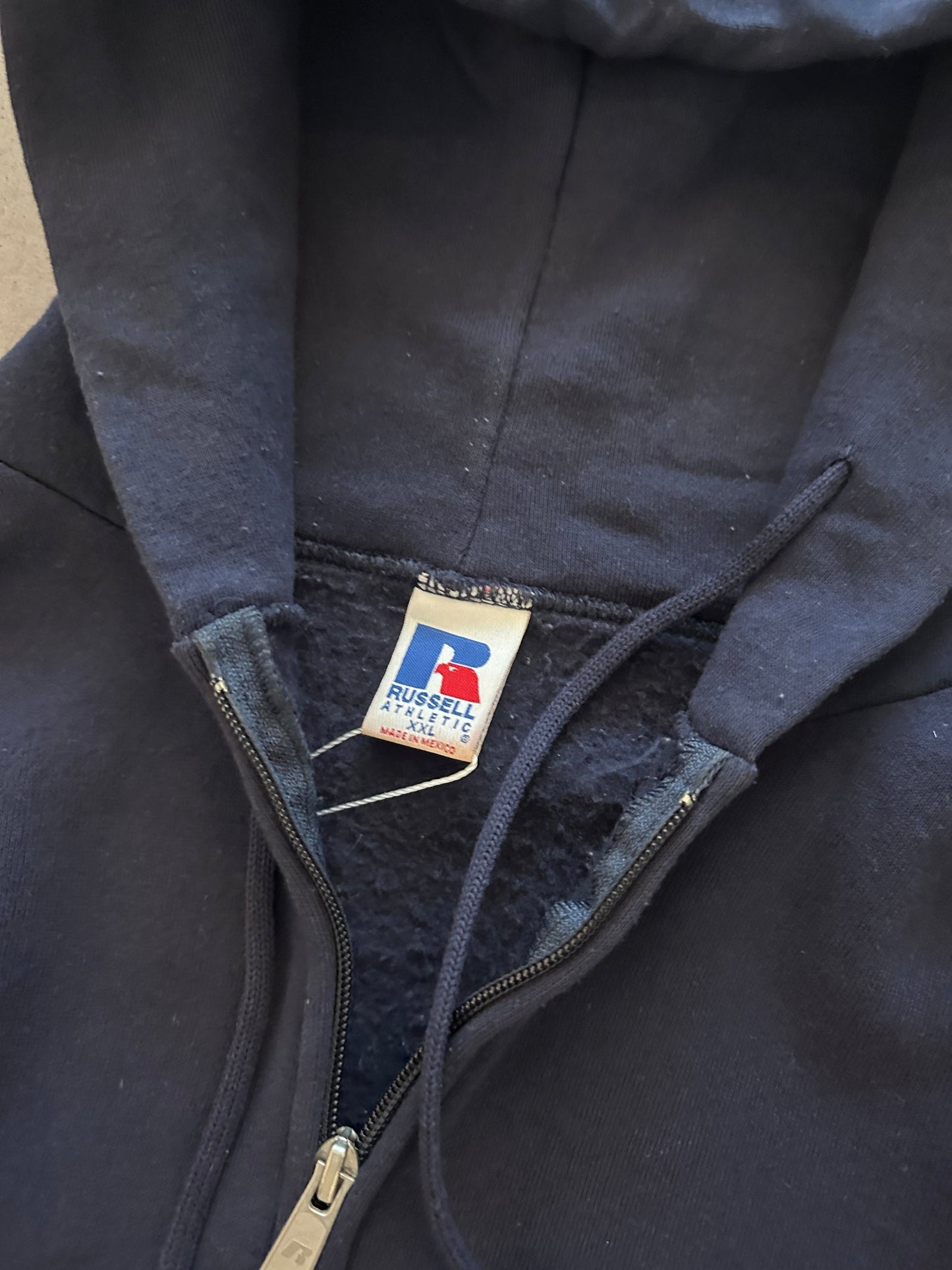 1990's Russell Athletic Zip Blank Hoodie - XXL | Default Title, Red