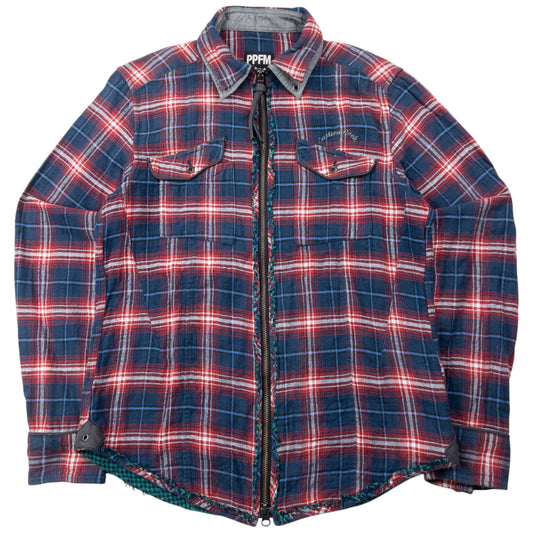 Vintage 2000s PPFM Eastern Rock Checkered Lightweight Zip Up Jacket XS | XS, Red