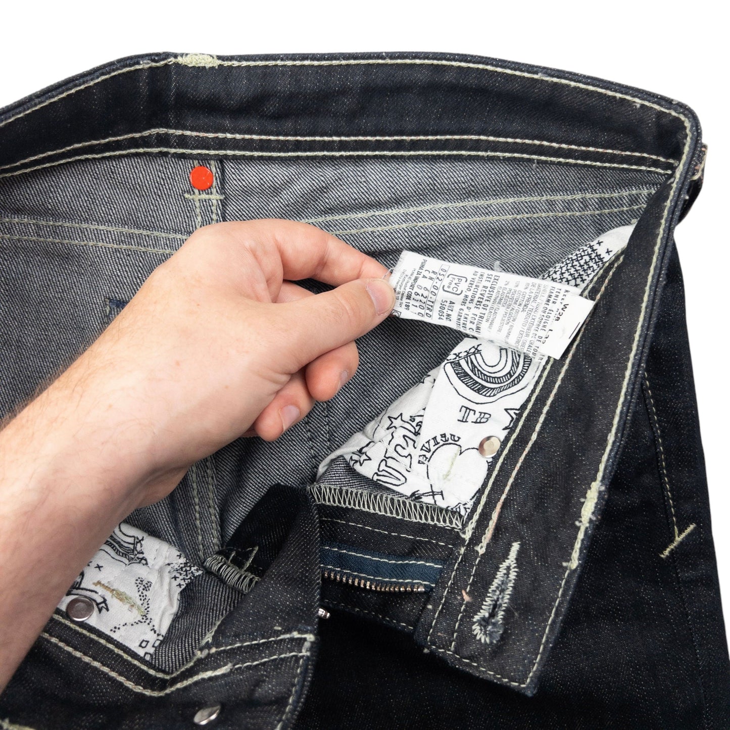 Vintage Puma X Evisu Double Gull Japanese Denim Jeans Size W29