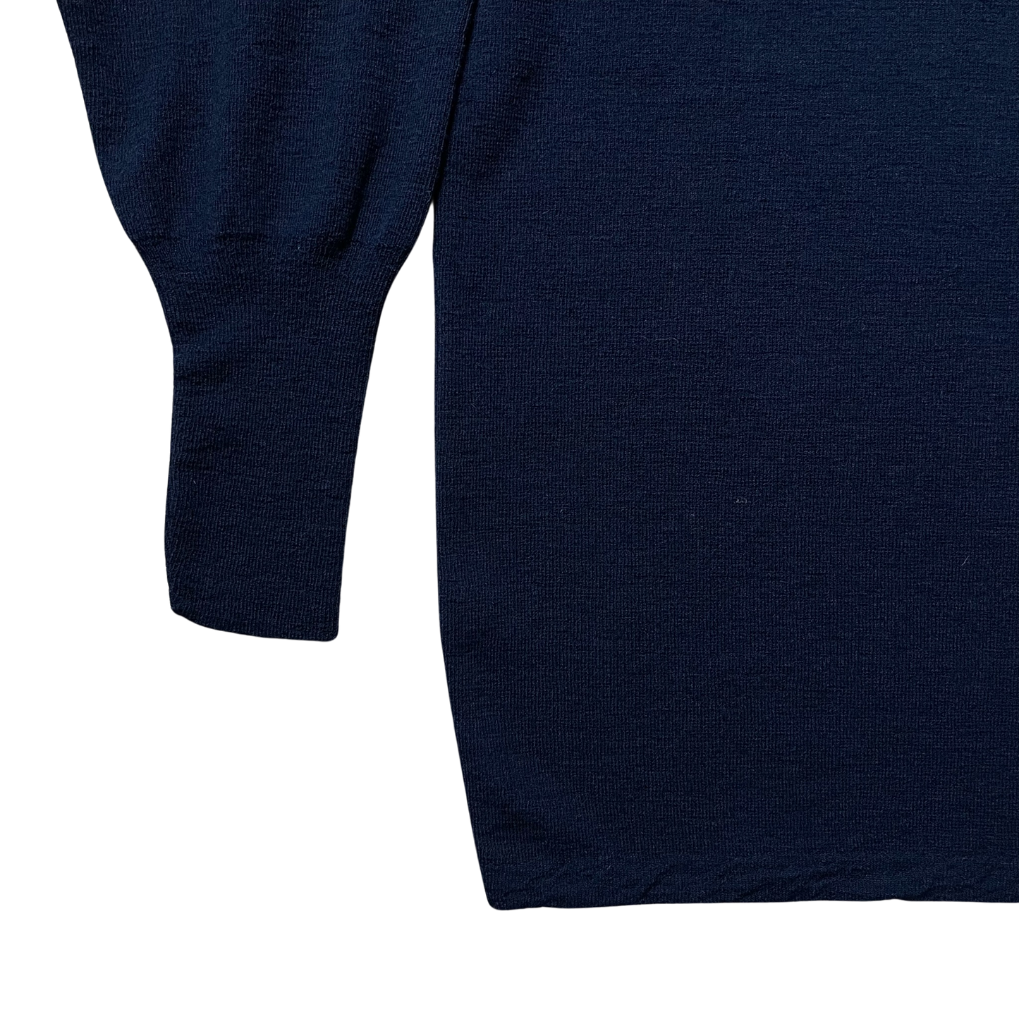 A/W 1986 Midnight Blue Waterproof Wool Embroidered Sweatshirt