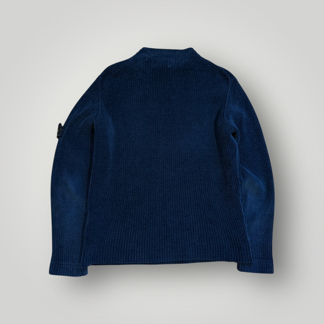 Stone Island AW/17 Chenille Ribbed Mock Neck Jumper M | Default Title, Navy