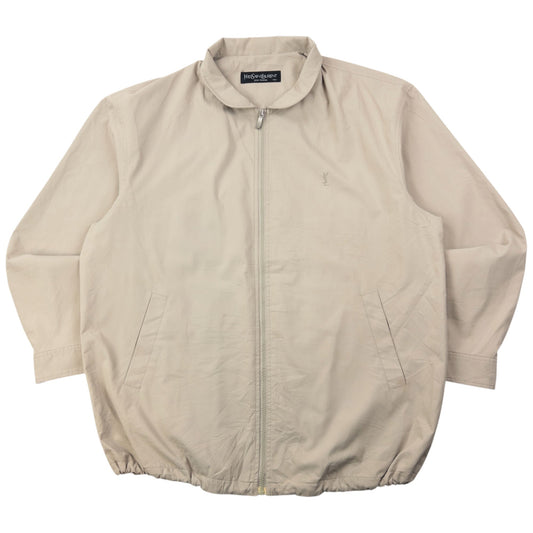 Vintage 90s YSL Yves Saint Laurent Harrington Jacket Size XL | XL, Beige