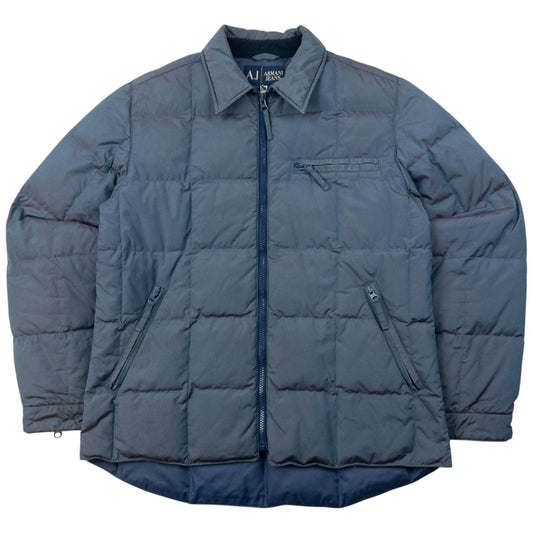 Vintage 2000s Armani Jeans Iridescent Quilted Jacket Size M