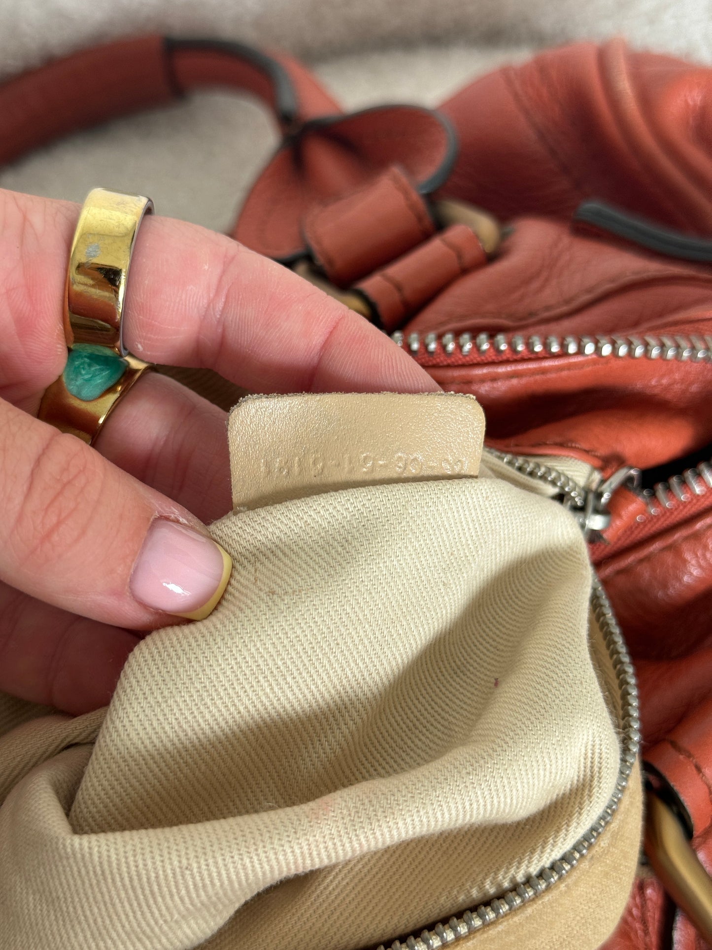 2006 Chloe Paddington Burnt Orange Leather Handbag | O/S, Gold