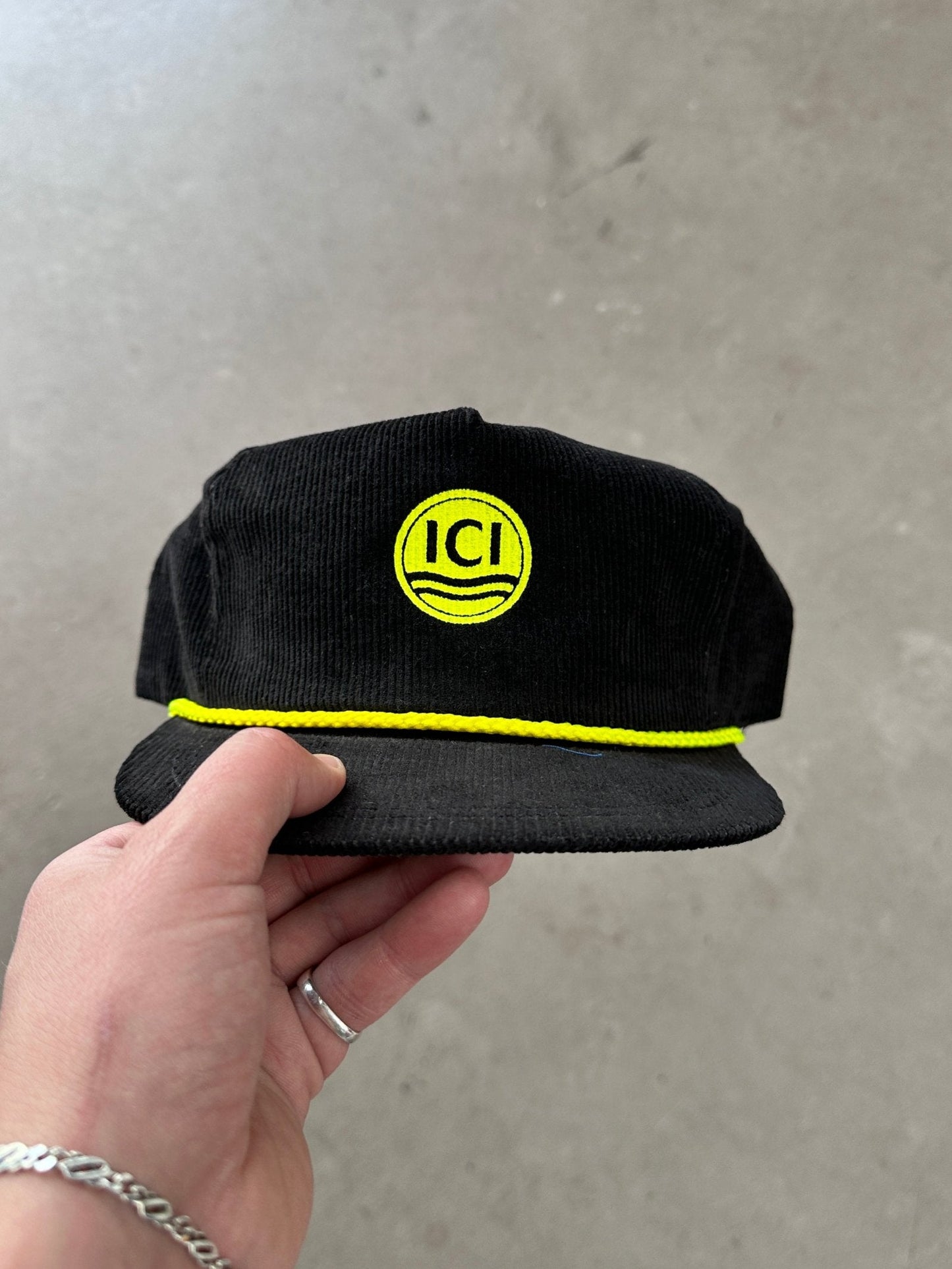 1990's ICI Cord Trucker Cap | O/S, Black