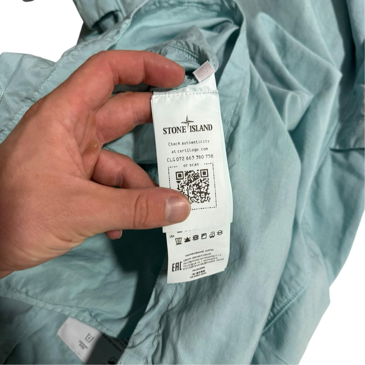 Stone Island Tela Cottone Multipocket Jacket | Medium, Aqua