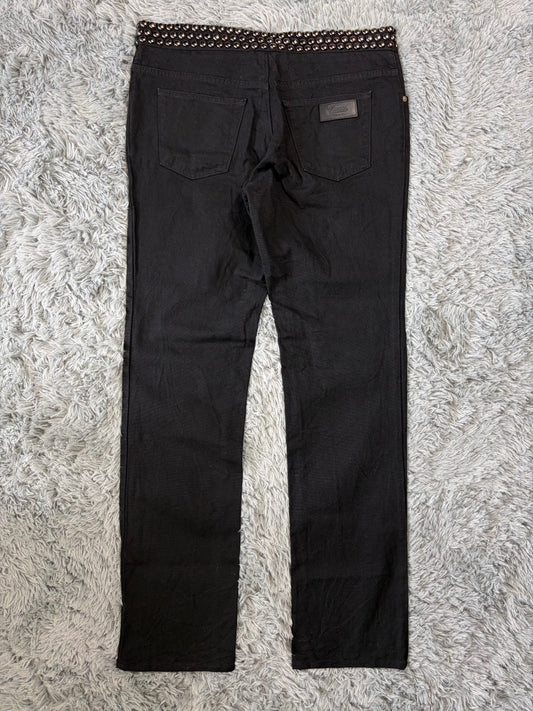 Gucci FW08 Runway Chrome Studded Rock n Roll Jeans - IT52 | O/S, Black