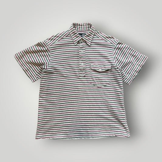 South2 West8 Striped Polo Shirt M