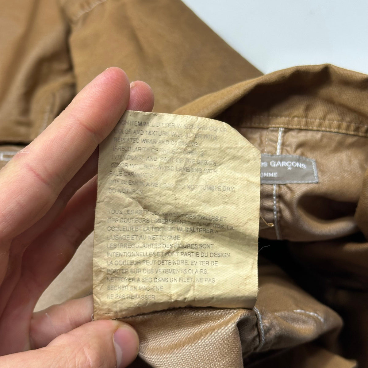 Comme Des Garçons Homme 2001 Iridescent Cargo Shirt - M/L | Medium, Brown