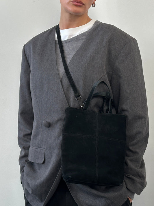 Gucci 2000s Suede Top Handle Crossbody Bag