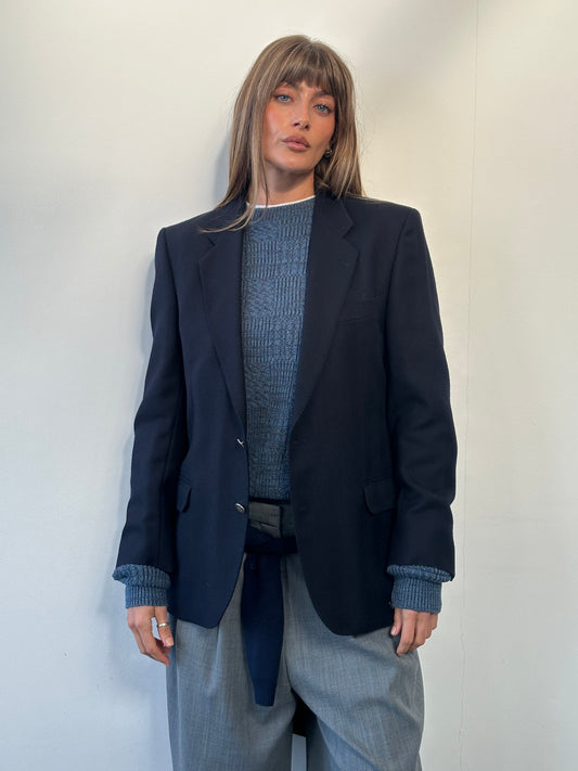 Vintage 1990s Pure Wool Single Breasted Blazer - 38R/M