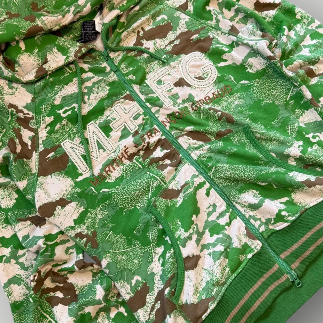 Marithè Françios Girbaud Women’s 2000's Cropped Zip Up Hoodie L