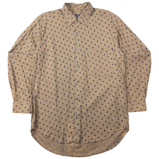 Vintage Dior Monsieur Paisley Long Sleeve Button Up Shirt Size M