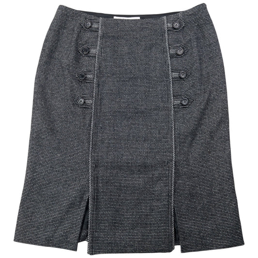 Vintage 2000s YSL Yves Saint Laurent By Tom Ford Button Skirt Womens Size W30 | W30, Black