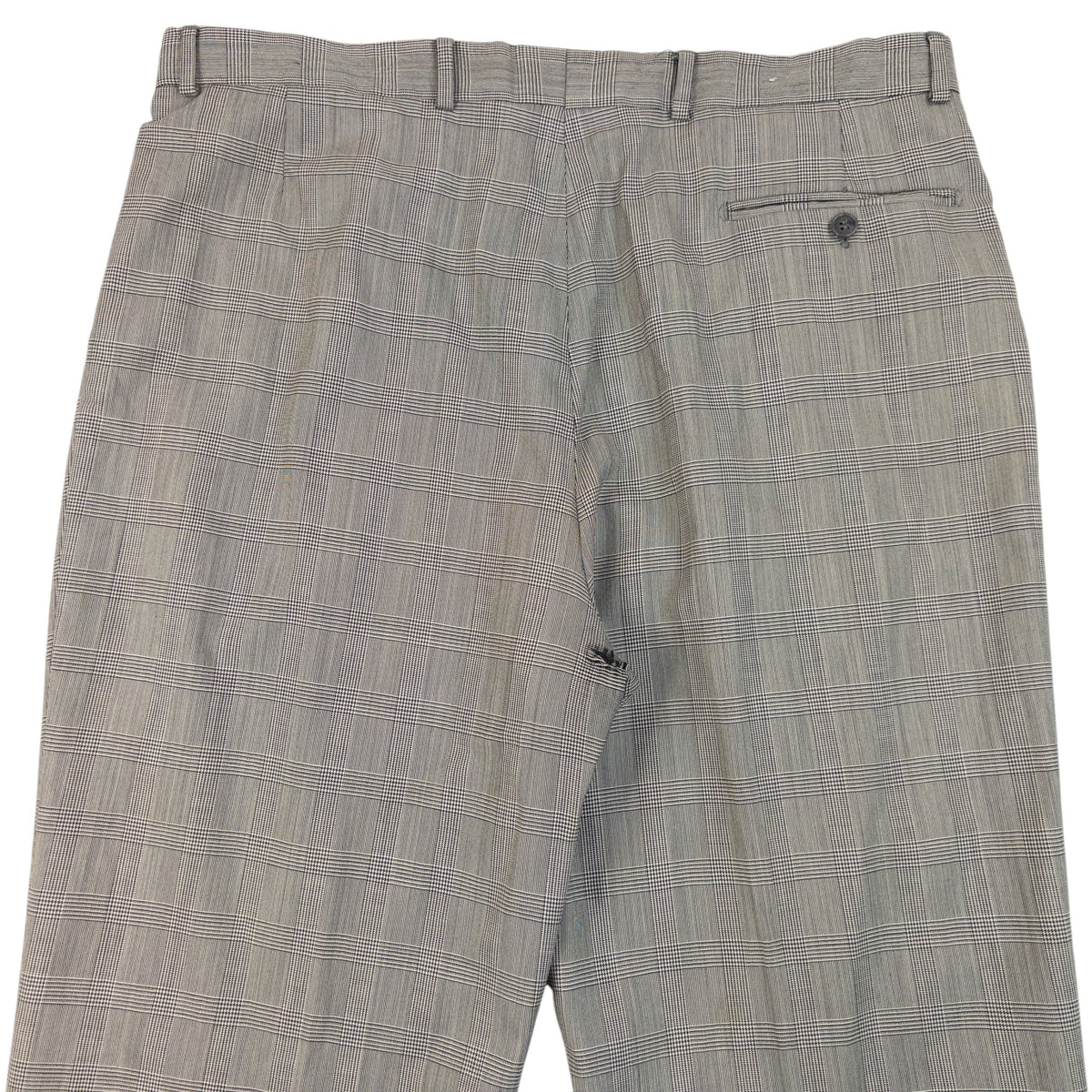 Vintage 90s YSL Yves Saint Laurent Checkered Jacket & Trousers Suit Set Size M | Medium, Grey