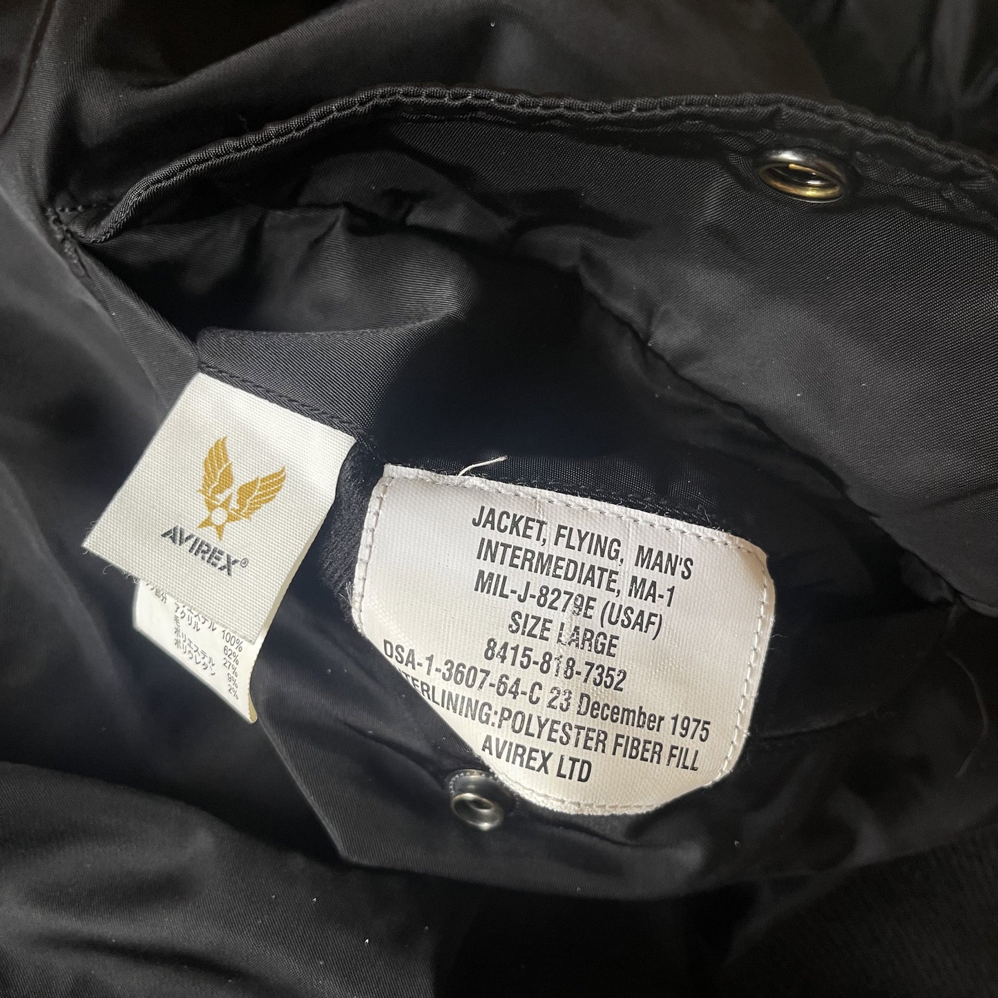 Avirex MA1 Bomber Flight Jacket - M