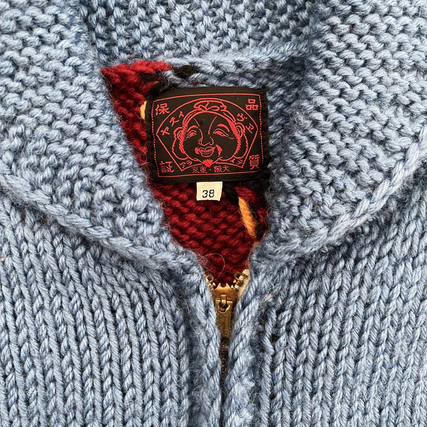 Evisu Octopus Cowichan Knitted Cardigan - M