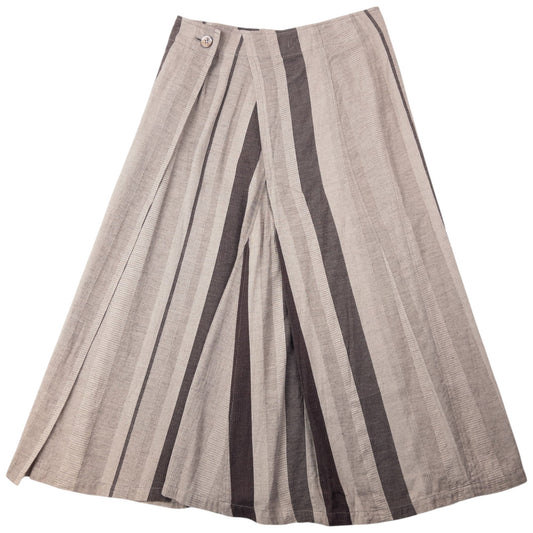 Vintage 90s Plantation By Issey Miyake Striped Skirt Womens Size W27 | W27, Beige
