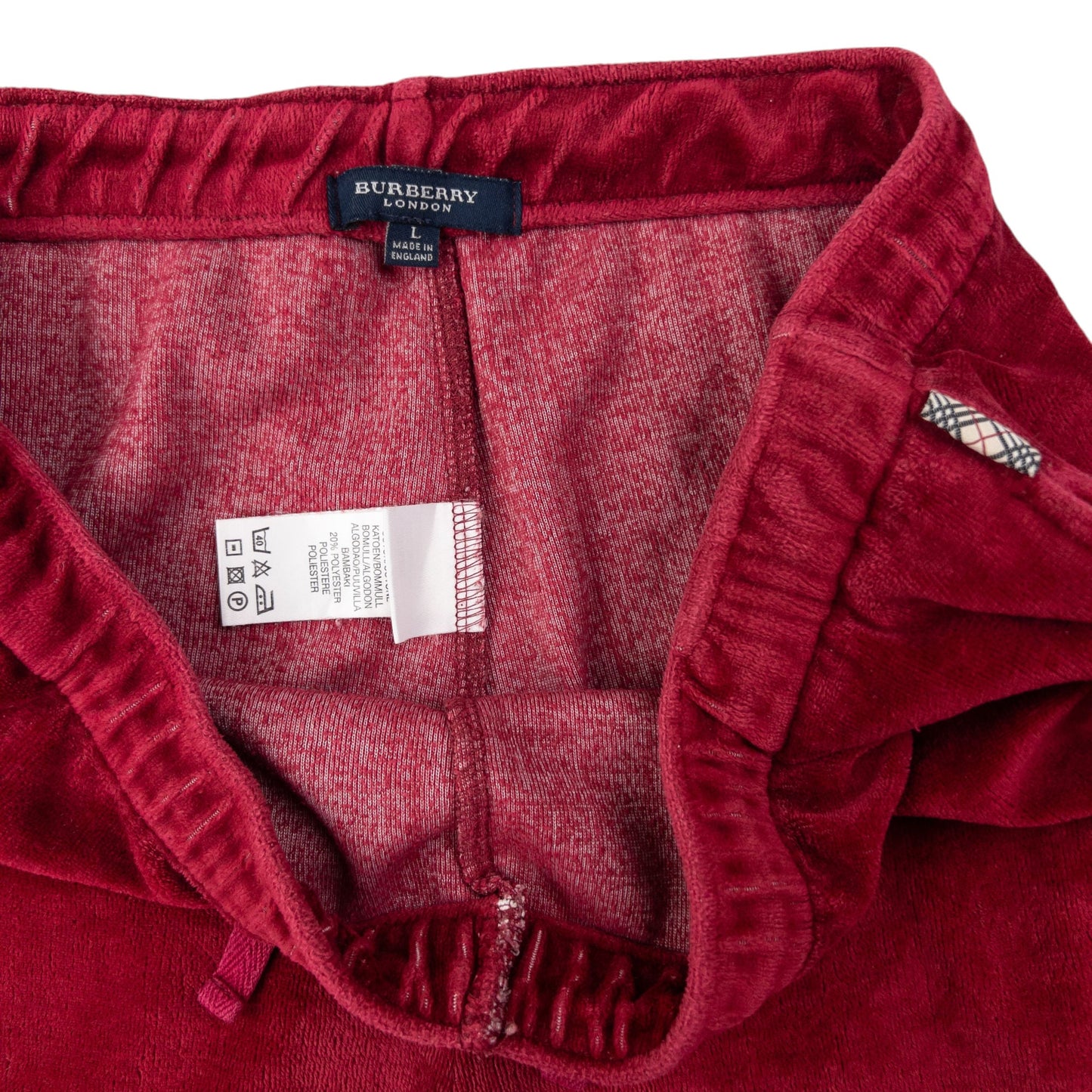 Vintage Burberry Velour Joggers Womens Size L