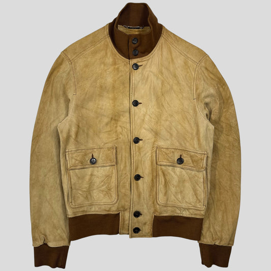 Dolce & Gabanna 00’s Goatskin Leather Flight Jacket - M | Default Title, Multicoloured