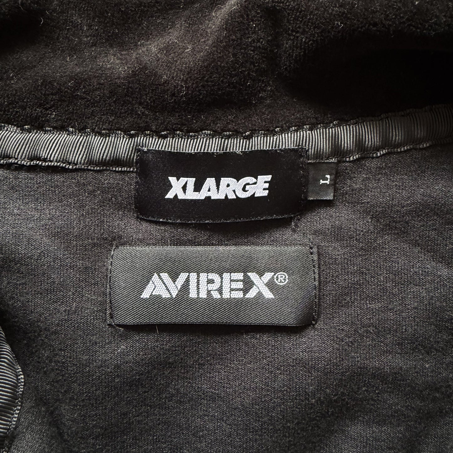 Avirex Lions x XLarge Velour Track Top - L | O/S, Black