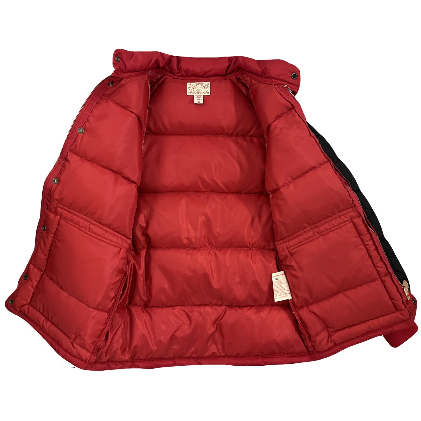 Evisu Puffer Jacket - S | Small, Red