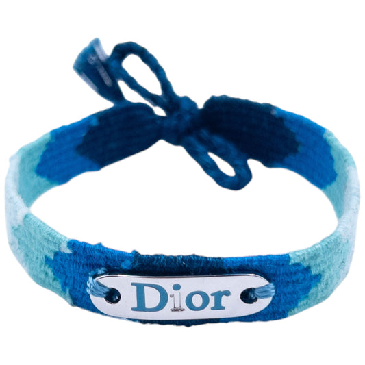 Vintage 2000s Dior Woven Bracelet | O/S, Blue