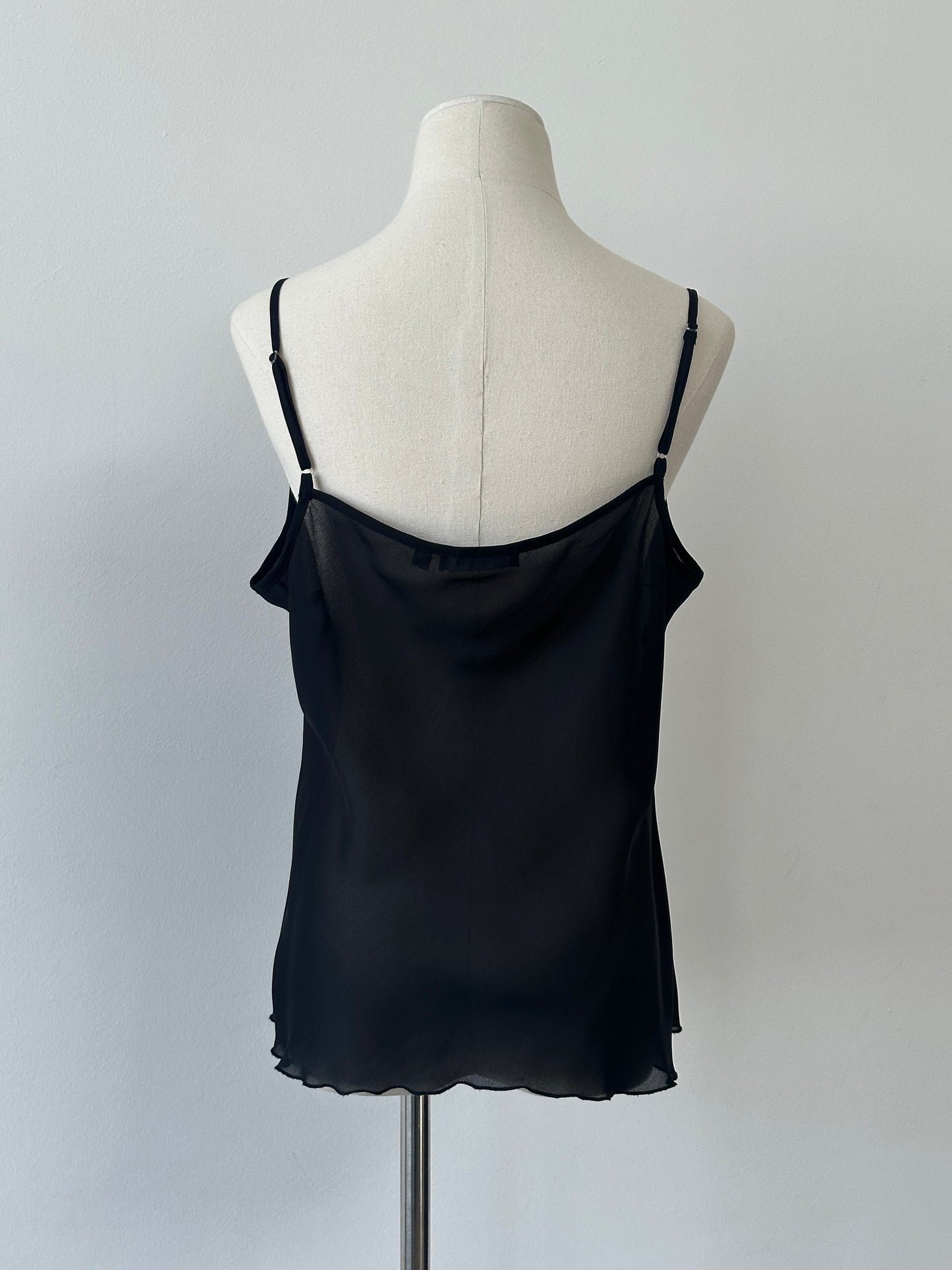 Vintage 2000s Sheer Sleeveless Cami Top - L