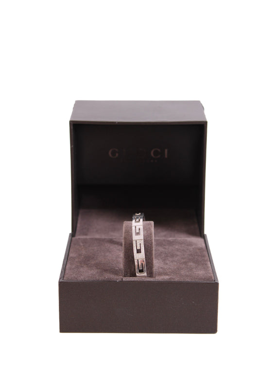 Gucci Bangle 18K White Gold 18 | O/S, Gold