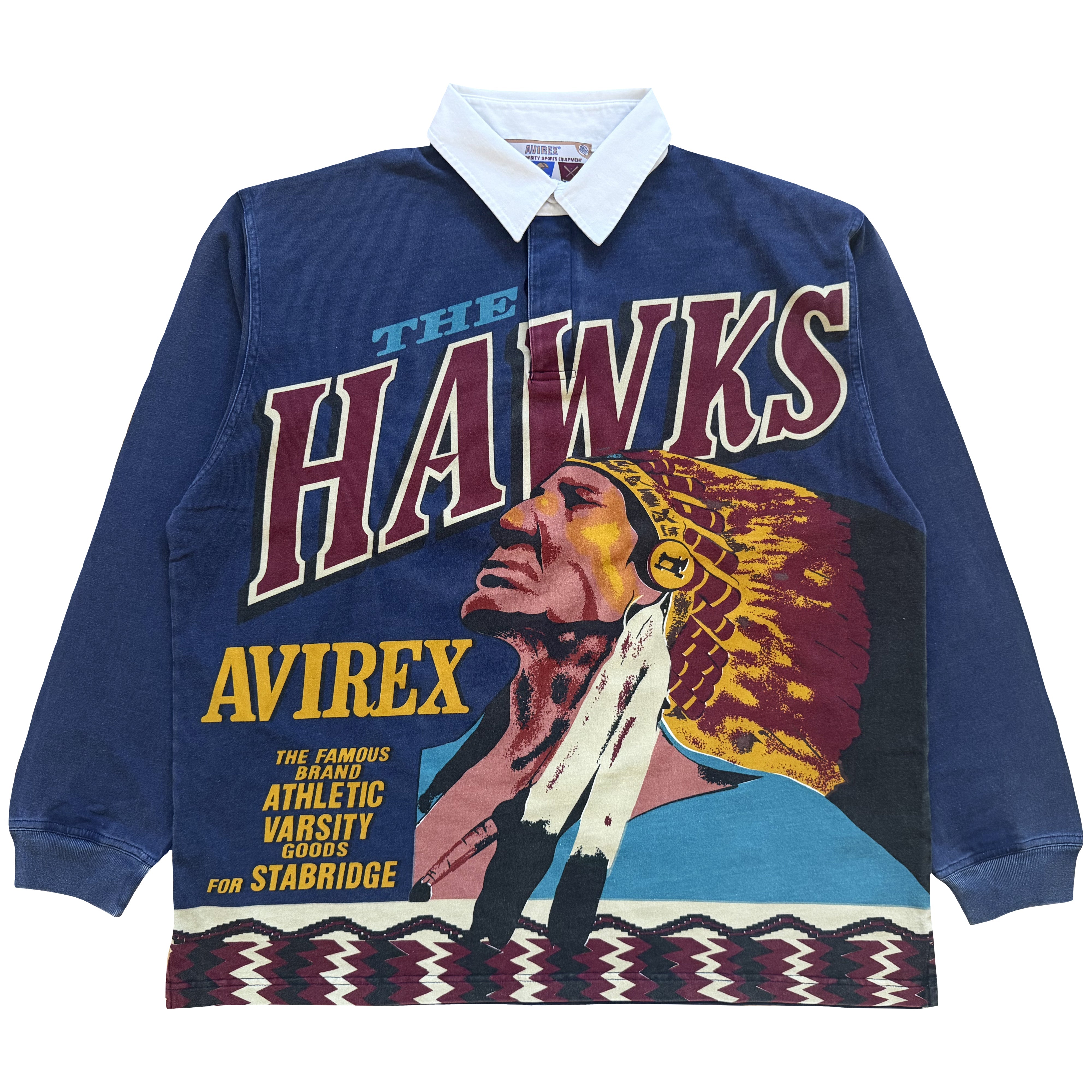 Avirex x Stabridge Hawks Rugby Shirt - M | Medium, Navy – Known Source