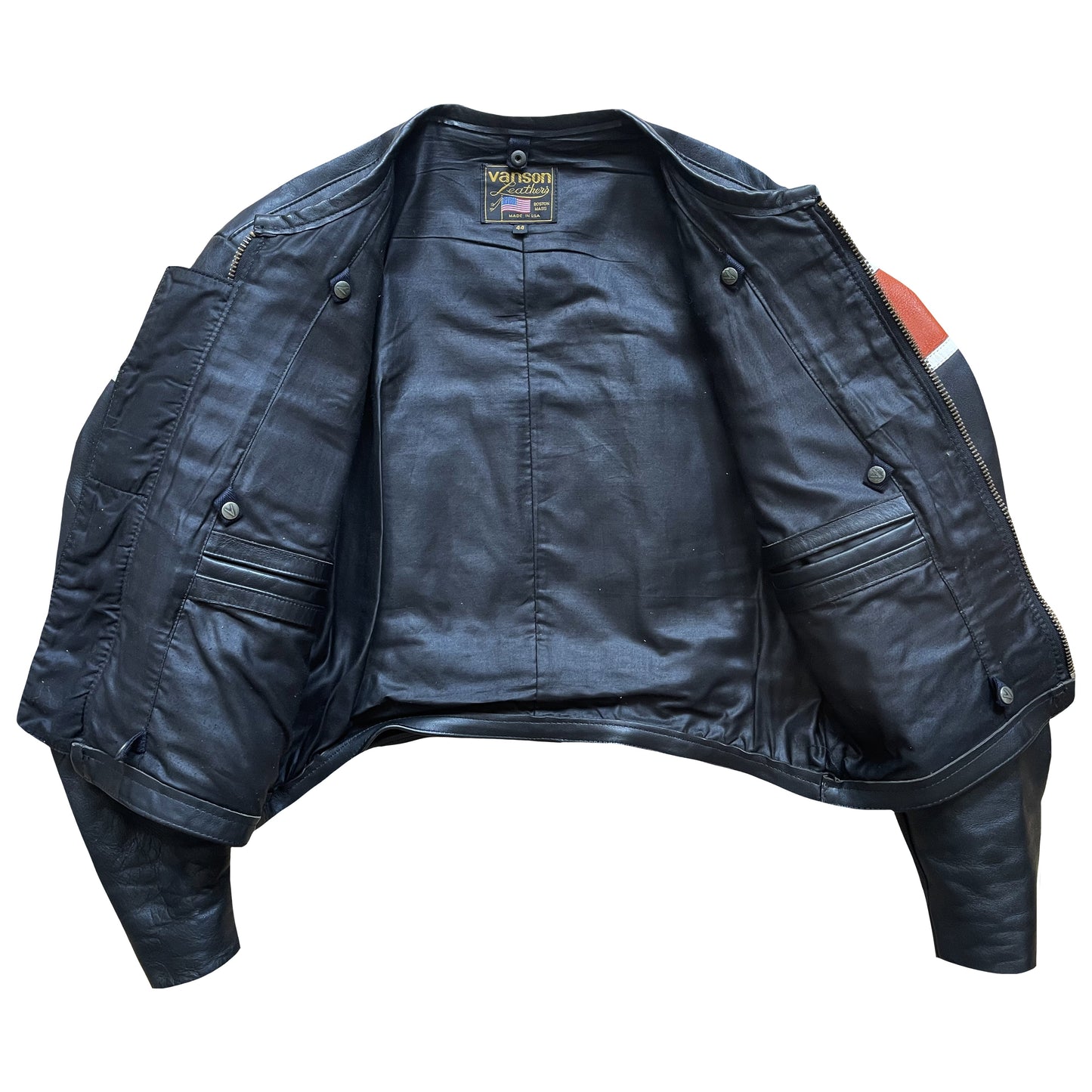 Vanson Leathers Motorcycle Racer Jacket - L