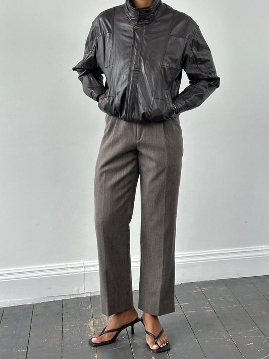 Vintage 1990s Pure Wool Tailored Trousers - W30