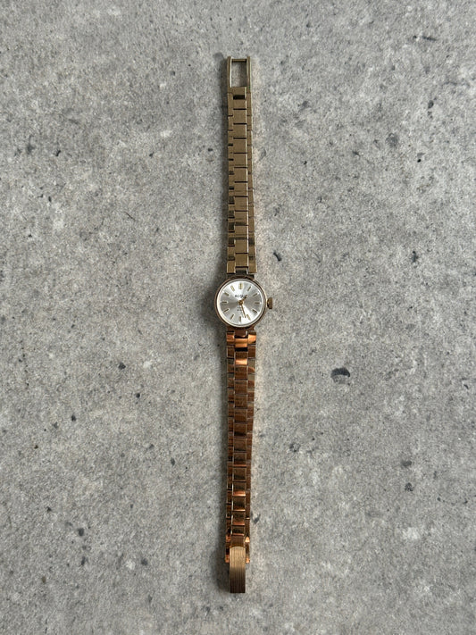 Regus 1970s Swiss Jewel Gold Tone Mechanical Watch