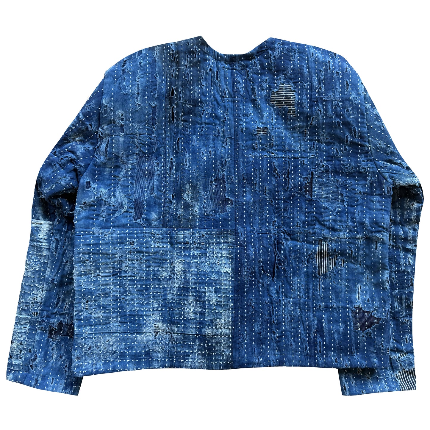Japanese Boro Denim Work Chore Jacket - M