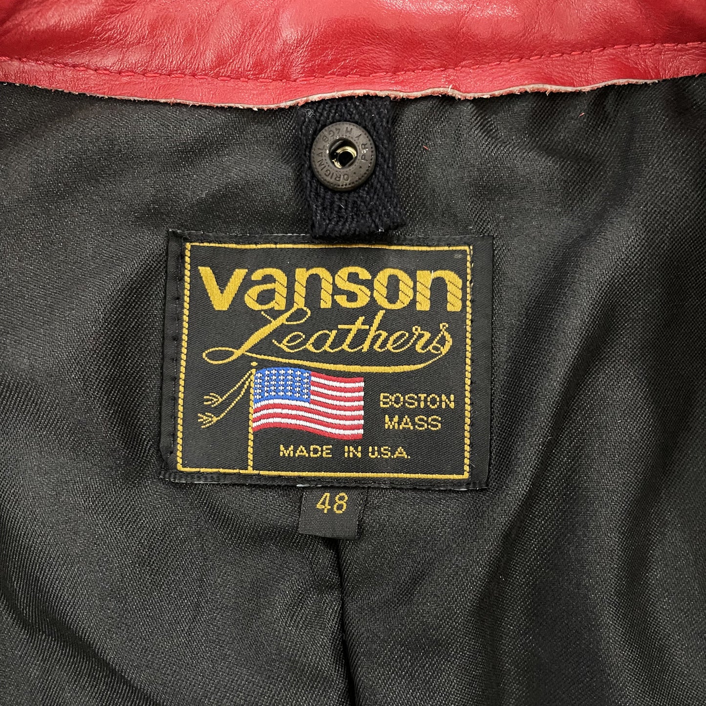 Vanson Leathers Spiderweb Leather Racing Jacket - XL | XL, Red