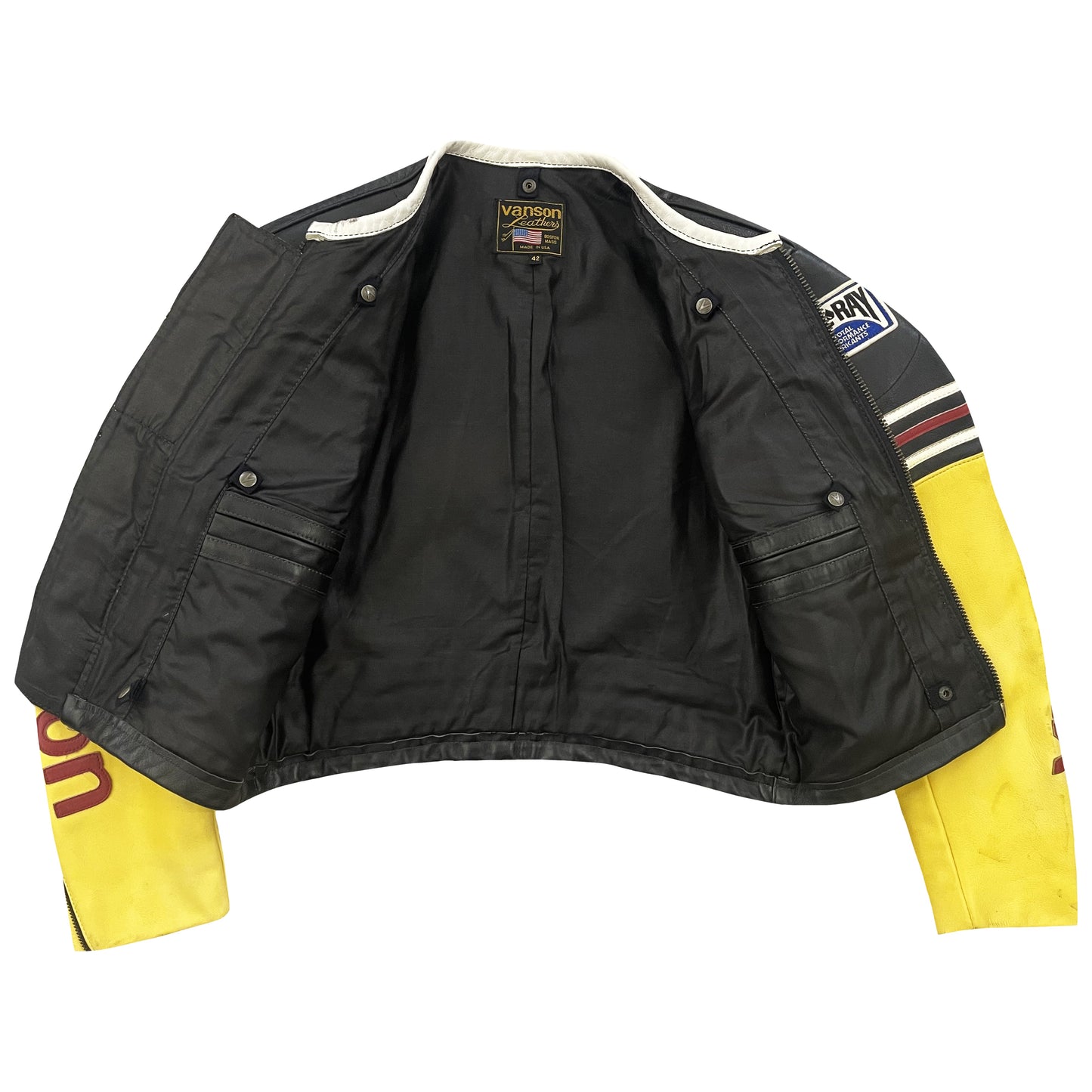 Vanson Leathers One Star Motorcycle Racer Jacket - L | Large, Multicoloured