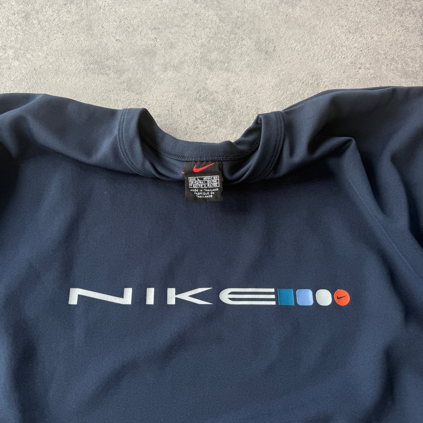 Nike RARE 1990s technical nylon spellout t-shirt (L)