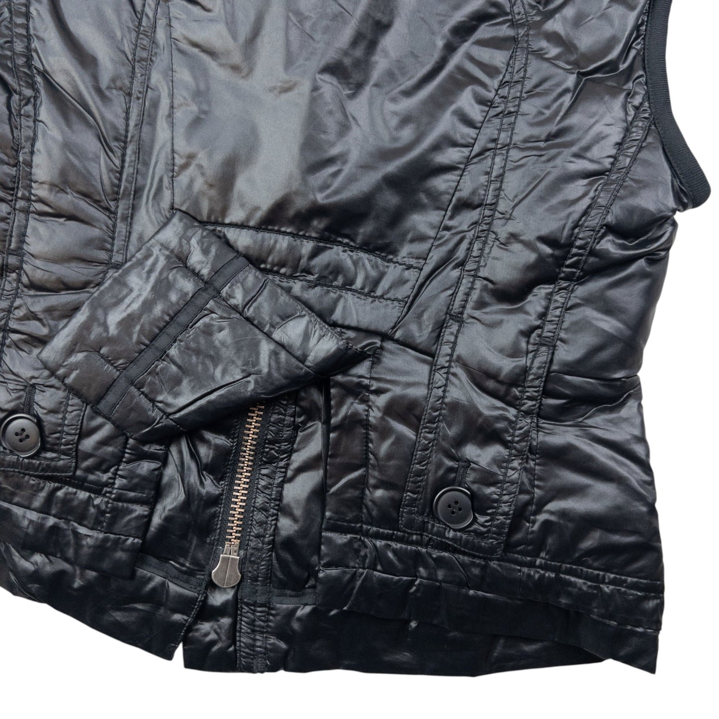 Vintage 2000s Marithe + Francois Girbaud Padded Gilet Size S | Small, Black